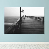 Vlagler Beach Vist Pier Canvas Afdruk (Insitu (Houten vloer))