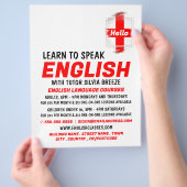 Vlagontwerp, Engelse taalcursus Flyer (Hand)