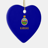 Vlagontwerp Kansas-staat Keramisch Ornament (Rechts)