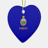 Vlagontwerp Kansas-staat Keramisch Ornament (Links)