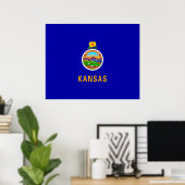 Vlagontwerp Kansas-staat Poster (Thuiskantoor)