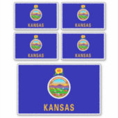 Vlagontwerp Kansas-staat Sticker (Voorkant)