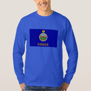 Vlagontwerp Kansas-staat T-shirt
