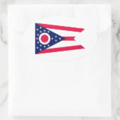 Vlagontwerp Ohio State Ovale Sticker (Tas)
