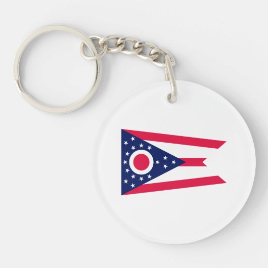 Vlagontwerp Ohio State Sleutelhanger (Voorkant)
