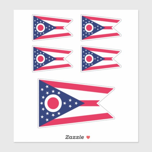 Vlagontwerp Ohio State Sticker (Vel)