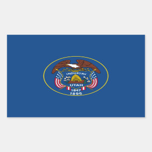 Vlagontwerp van de Utah-staat Rechthoekige Sticker