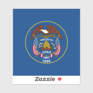 Vlagontwerp van de Utah-staat Sticker
