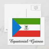 Vlagontwerp van Equatoriaal-Guinea Briefkaart (Voorkant / Achterkant)