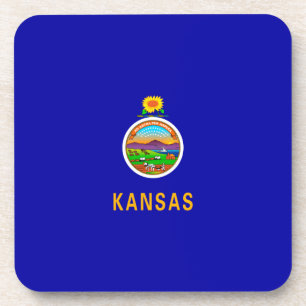 Vlagontwerp van Kansas State Drankjes Onderzetter