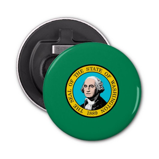 Vlagontwerp voor Washington State Button Flesopener (Voorkant)