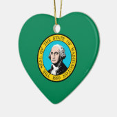 Vlagontwerp voor Washington State Keramisch Ornament (Links)