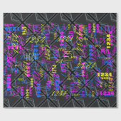 Vlagontwerp voor zwarte UniefacJack Cadeaupapier (Vlak)