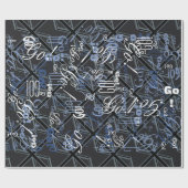 Vlagontwerp voor zwarte UniefacJack Cadeaupapier (Vlak)