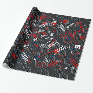 Vlagontwerp voor zwarte UniefacJack Cadeaupapier