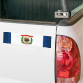 Vlagontwerp West Virginia Bumpersticker (Op Truck)