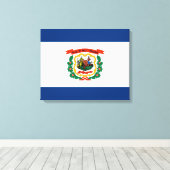 Vlagontwerp West Virginia Canvas Afdruk (Insitu (Houten vloer))