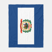 Vlagontwerp West Virginia Fleece Deken (Voorkant)