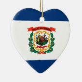 Vlagontwerp West Virginia Keramisch Ornament (Rechts)