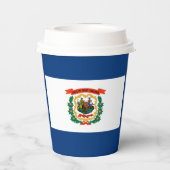 Vlagontwerp West Virginia Papieren Bekers (Achterkant)