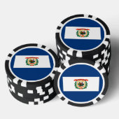 Vlagontwerp West Virginia Poker Chips (Opstapeling)