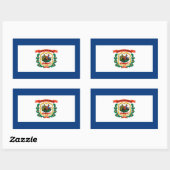 Vlagontwerp West Virginia Rechthoekige Sticker (Vel)