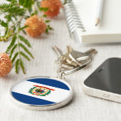 Vlagontwerp West Virginia Sleutelhanger (Zijkant)