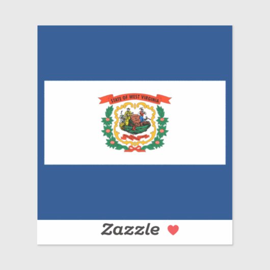 Vlagontwerp West Virginia Sticker (Vel)