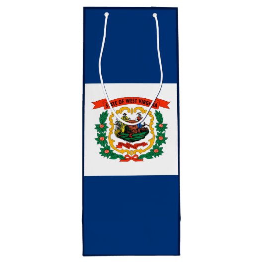 Vlagontwerp West Virginia Wijn Cadeautas (Achterkant)