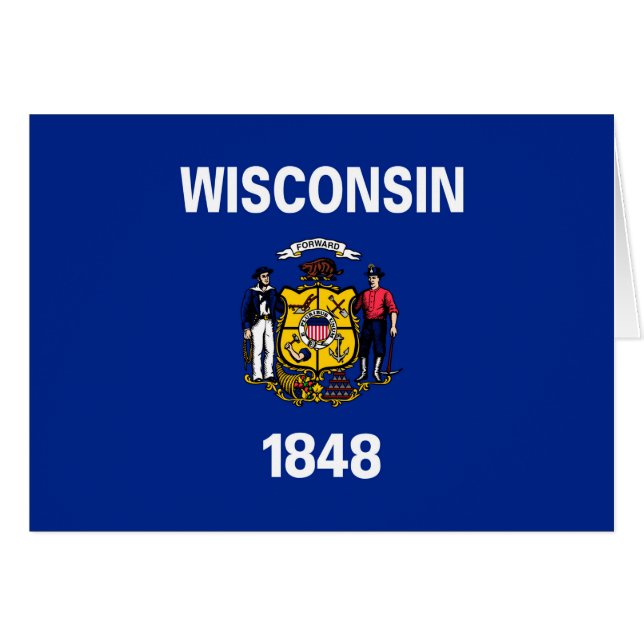 Vlagontwerp Wisconsin State (Voorkant Horizontaal)