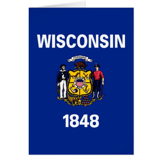 Vlagontwerp Wisconsin State (Voorkant)