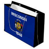 Vlagontwerp Wisconsin State Large Cadeautasje (Voorkant Gekanteld)