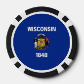 Vlagontwerp Wisconsin State Poker Chips (Achterkant)