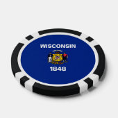 Vlagontwerp Wisconsin State Poker Chips (Enkel)