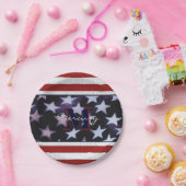  vlagpatriottisch juli 4e Aangepast monogram 2 Papieren Bordje (Feest)