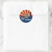 Vlagroute Kingman Arizona 66 Ronde Sticker (Tas)