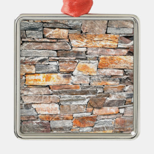 Vlagsteen Natuursteenpatroon briketten Metalen Ornament