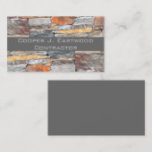 Vlagsteen | Natuursteenpatroon | briketten Visitekaartje (Voorkant / Achterkant)