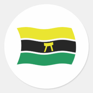 Vlagsticker van het Ashanti-volk Ronde Sticker