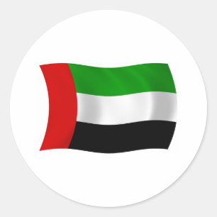 Vlagsticker Verenigde Arabische Emiraten Ronde Sticker