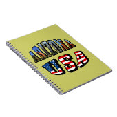 Vlagtekst van Arizona Afbeelding en VS Notitieboek (Rechterzijde)