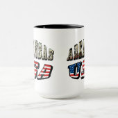 Vlagtekst van Arkansas Afbeelding en USA Mok (Midden)