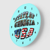 Vlagtekst van de staat Georgië en de VS Grote Klok (Hoek)