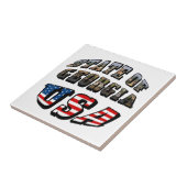 Vlagtekst van de staat Georgië en de VS Tegeltje (Zijkant)