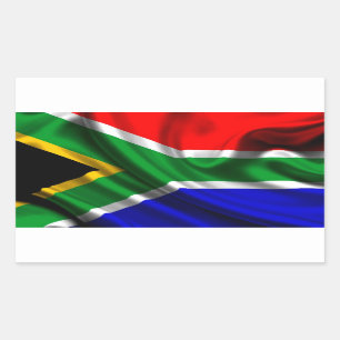 Vlagweefsel Zuid-Afrika Rechthoekige Sticker