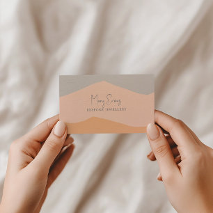 Vlak geschilderde abstracte bergen visitekaartje