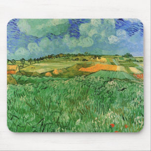 Vlak landschap bij Auvers van Vincent van Gogh Muismat