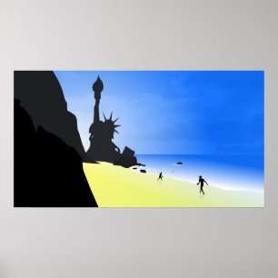 Vlak van de afdruk van het poster Apes