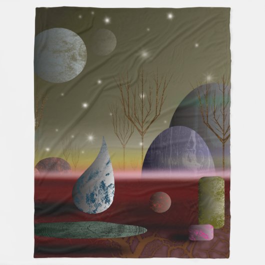 Vlak van de grote rugleuning fleece deken (Voorkant)