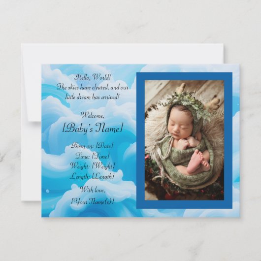 Vlakke aankondigingskaart aankondiging (Voorkant)